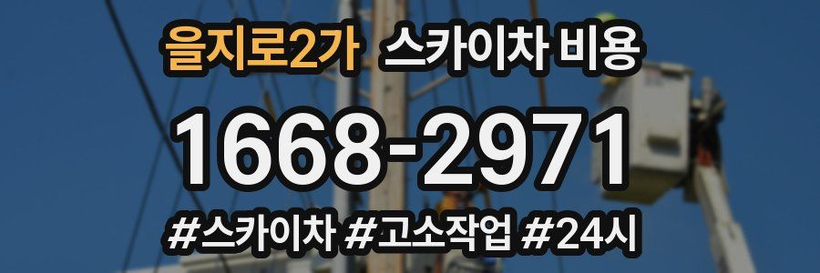 을지로2가 스카이차 비용