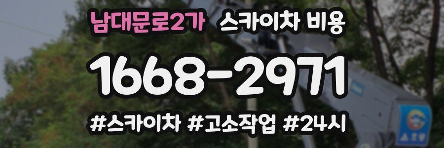 남대문로2가 스카이차 비용