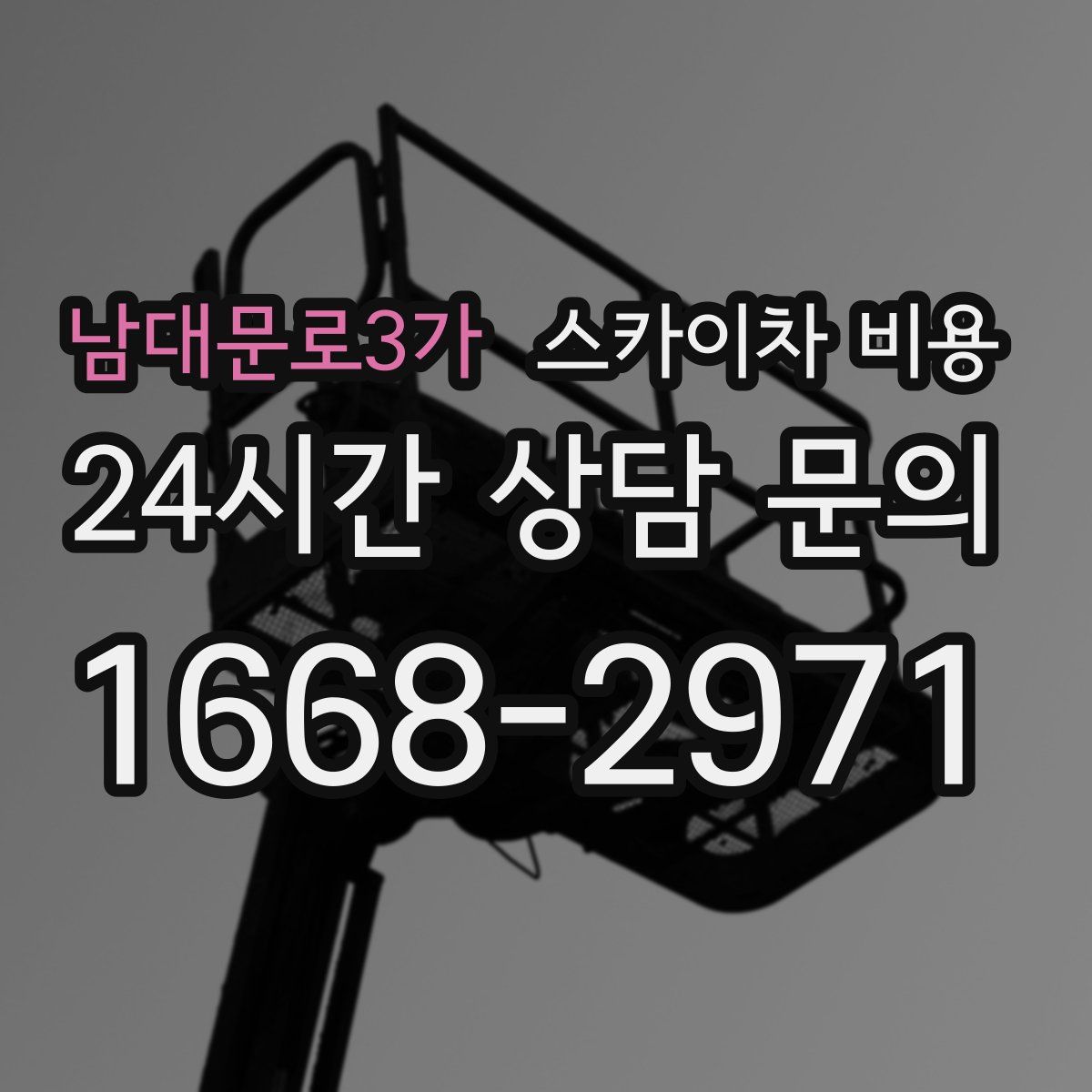 남대문로3가 스카이차 비용