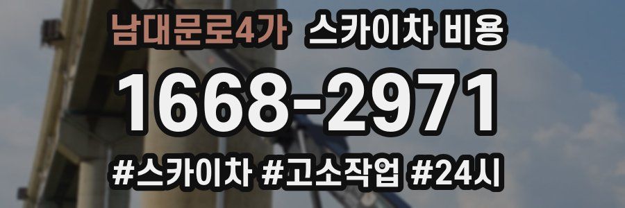 남대문로4가 스카이차 비용