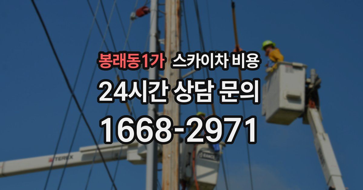 봉래동1가 스카이차 비용