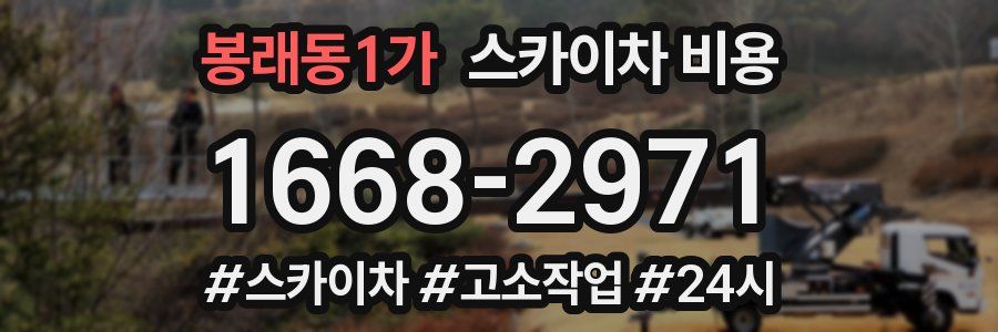 봉래동1가 스카이차 비용