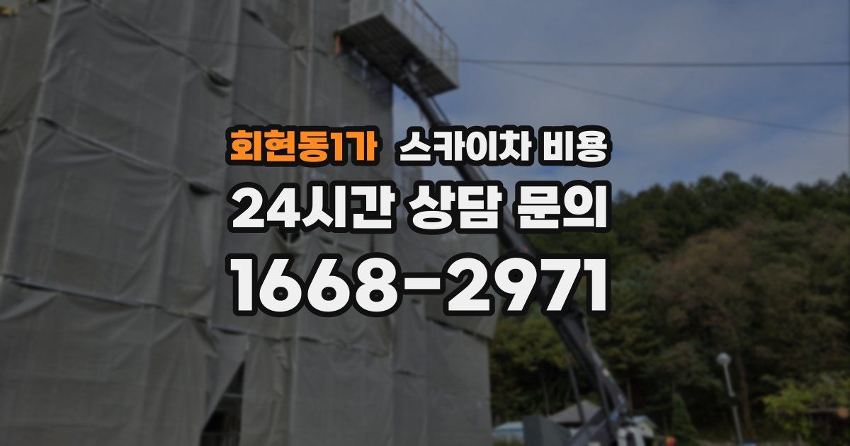 회현동1가 스카이차 비용