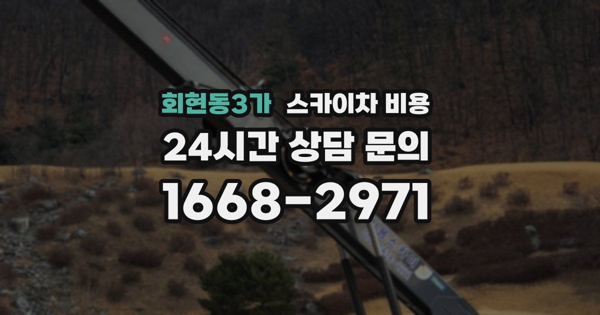 회현동3가 스카이차 비용