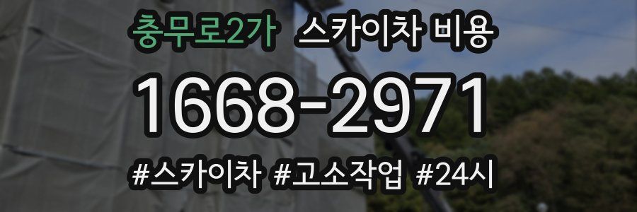 충무로2가 스카이차 비용