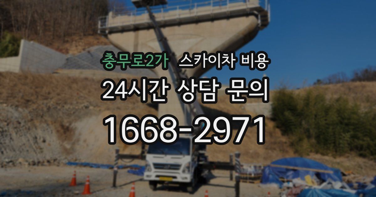 충무로2가 스카이차 비용