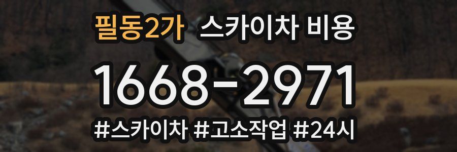 필동2가 스카이차 비용