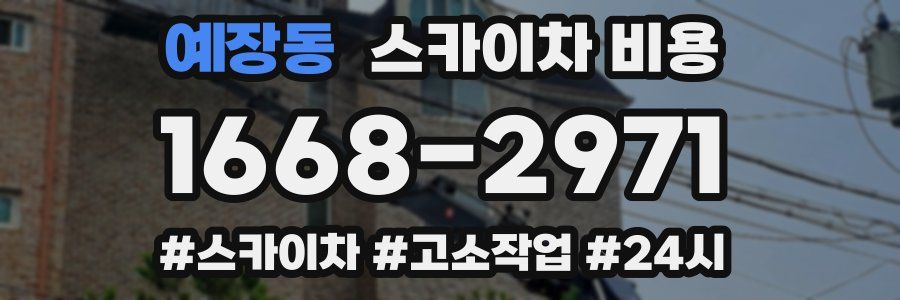 예장동 스카이차 비용