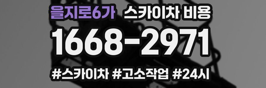 을지로6가 스카이차 비용