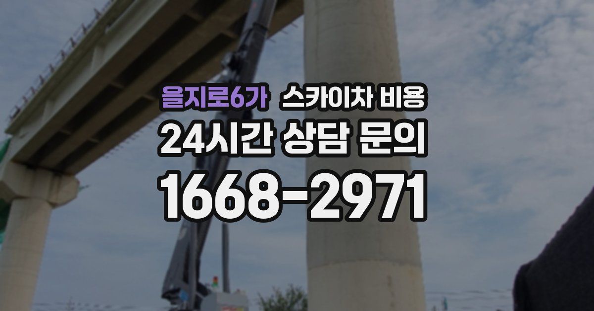 을지로6가 스카이차 비용