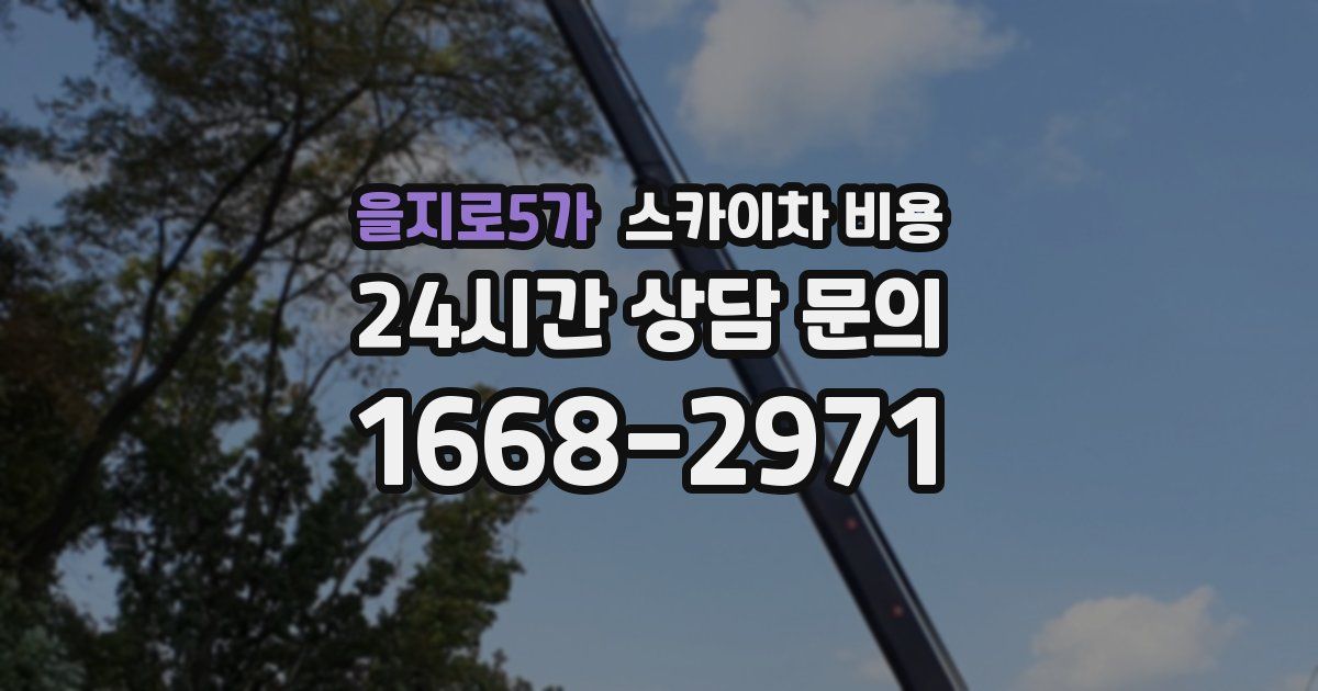 을지로5가 스카이차 비용