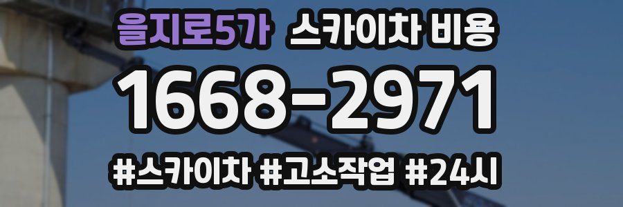 을지로5가 스카이차 비용