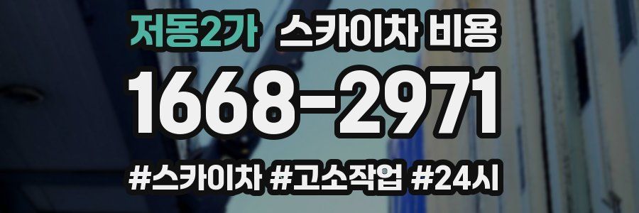 저동2가 스카이차 비용