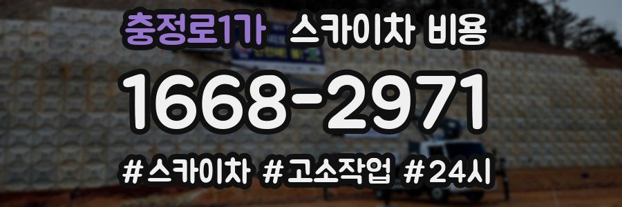 충정로1가 스카이차 비용