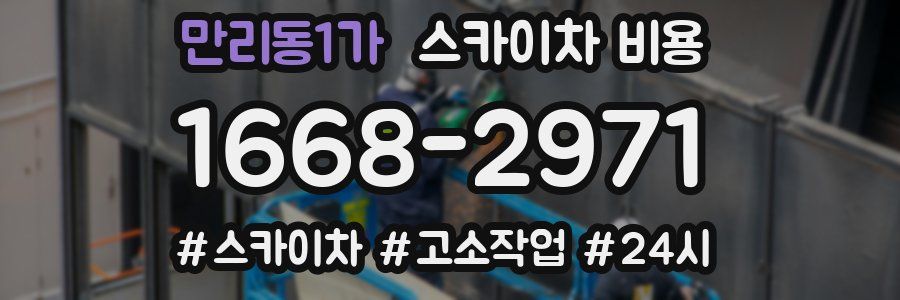 만리동1가 스카이차 비용