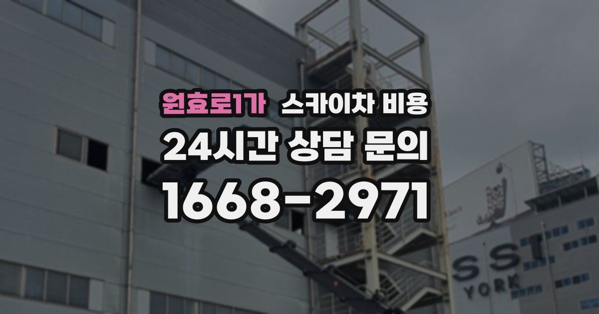원효로1가 스카이차 비용