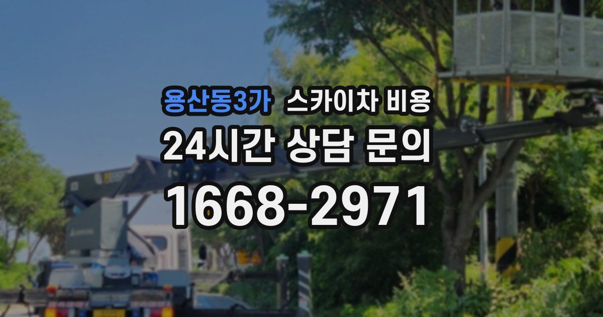 용산동3가 스카이차 비용