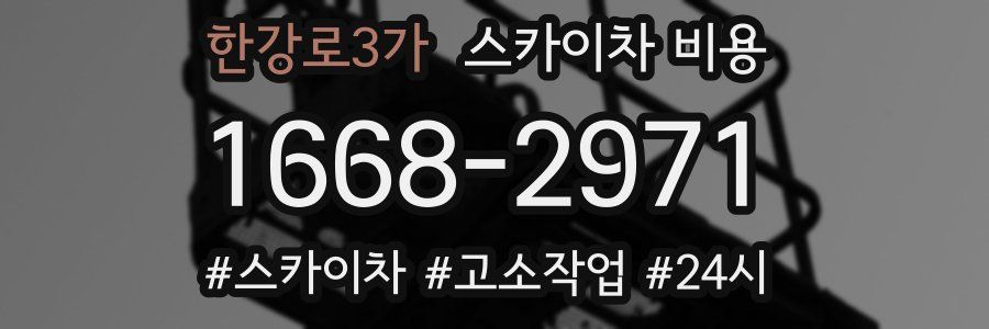 한강로3가 스카이차 비용