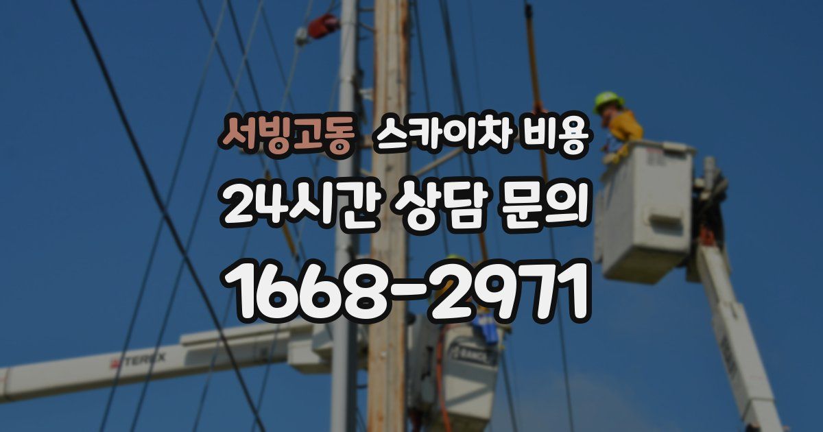 서빙고동 스카이차 비용