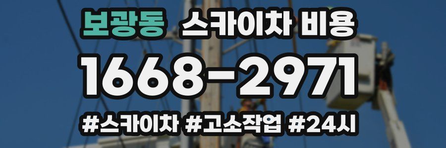 보광동 스카이차 비용