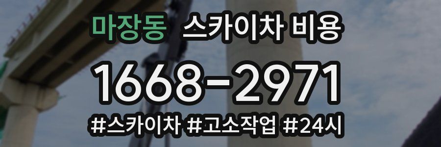 마장동 스카이차 비용
