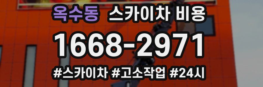 옥수동 스카이차 비용