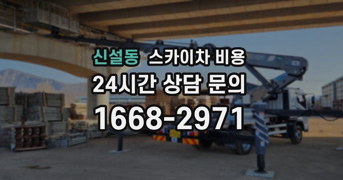 신설동 스카이차 비용