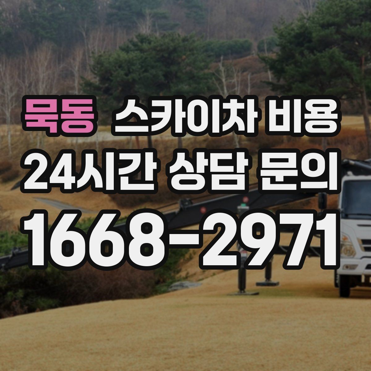 묵동 스카이차 비용 작업 지점 수를 적으면 견적이 빨라집니다