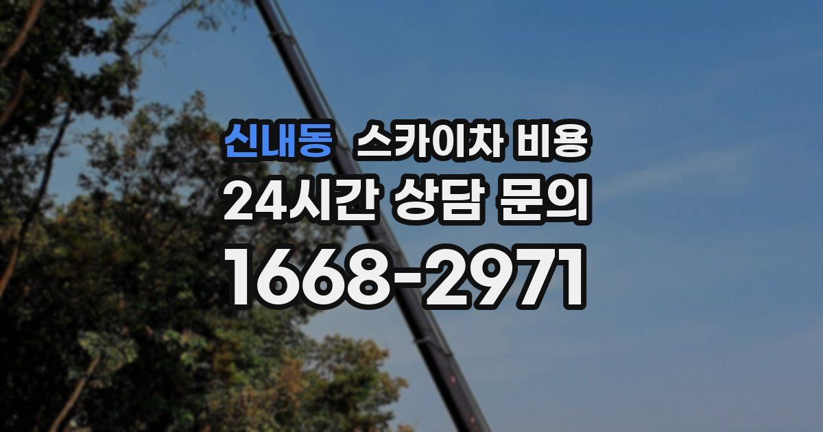 신내동 스카이차 비용