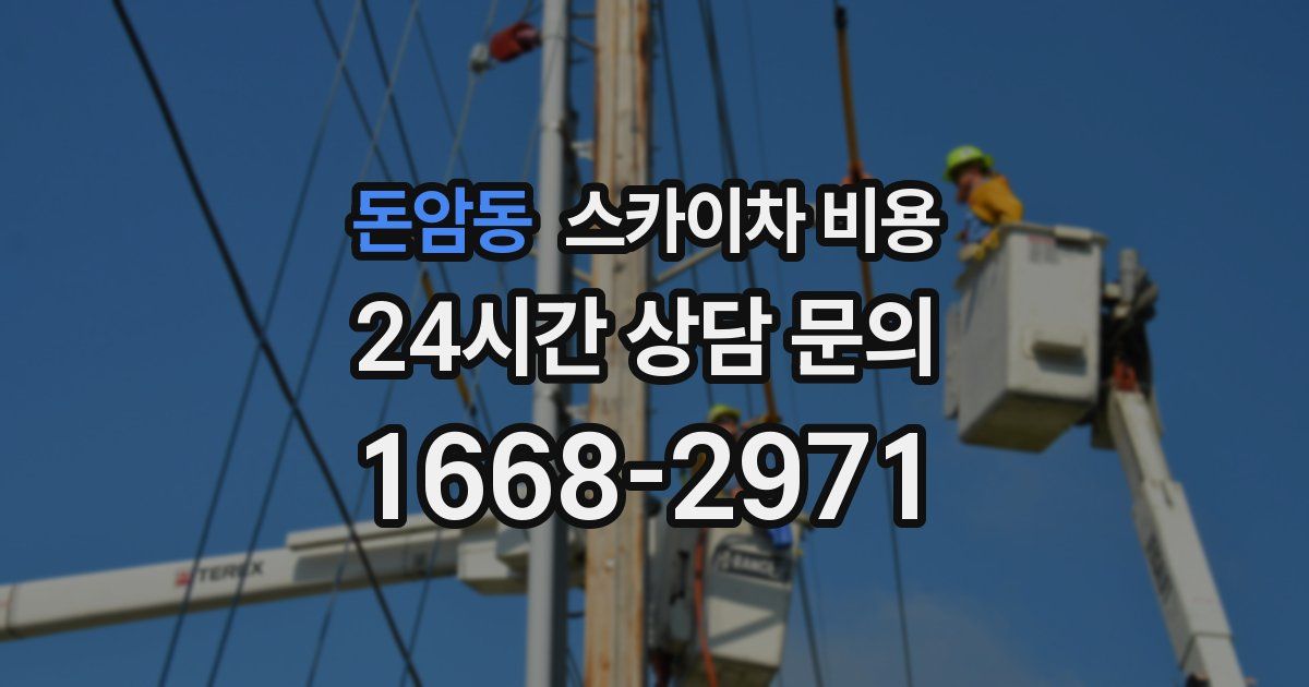 돈암동 스카이차 비용