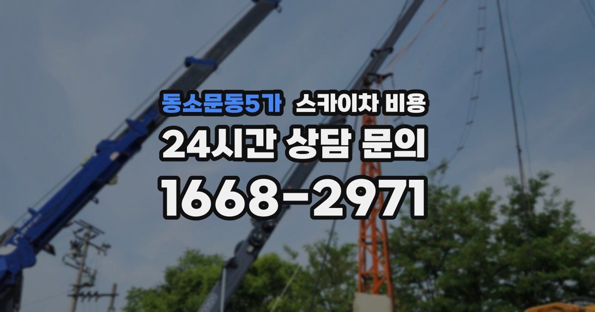 동소문동5가 스카이차 비용