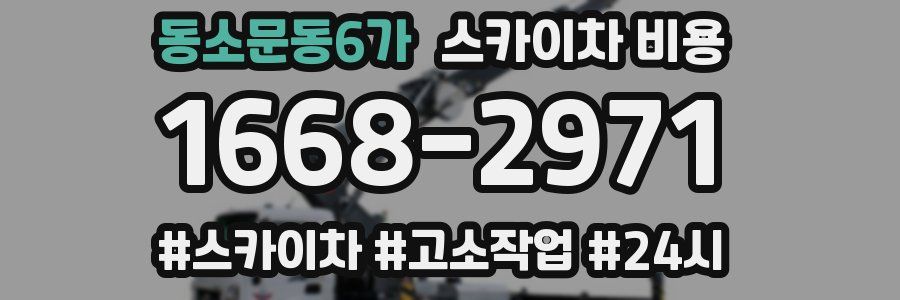 동소문동6가 스카이차 비용