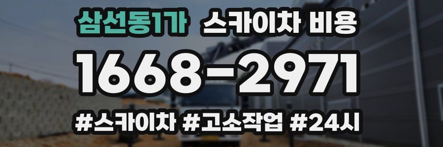 삼선동1가 스카이차 비용