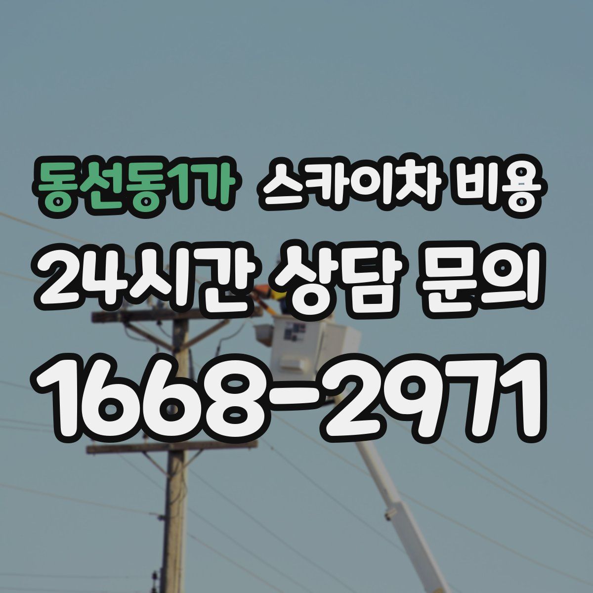 동선동1가 스카이차 비용