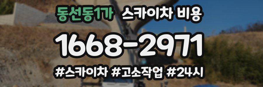 동선동1가 스카이차 비용