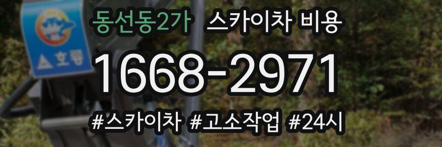 동선동2가 스카이차 비용