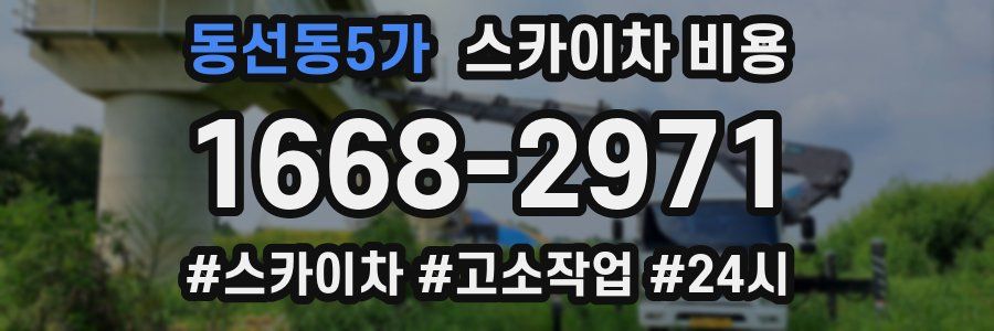 동선동5가 스카이차 비용