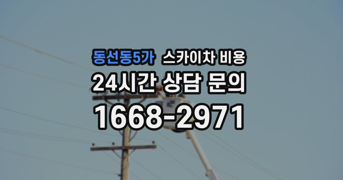 동선동5가 스카이차 비용