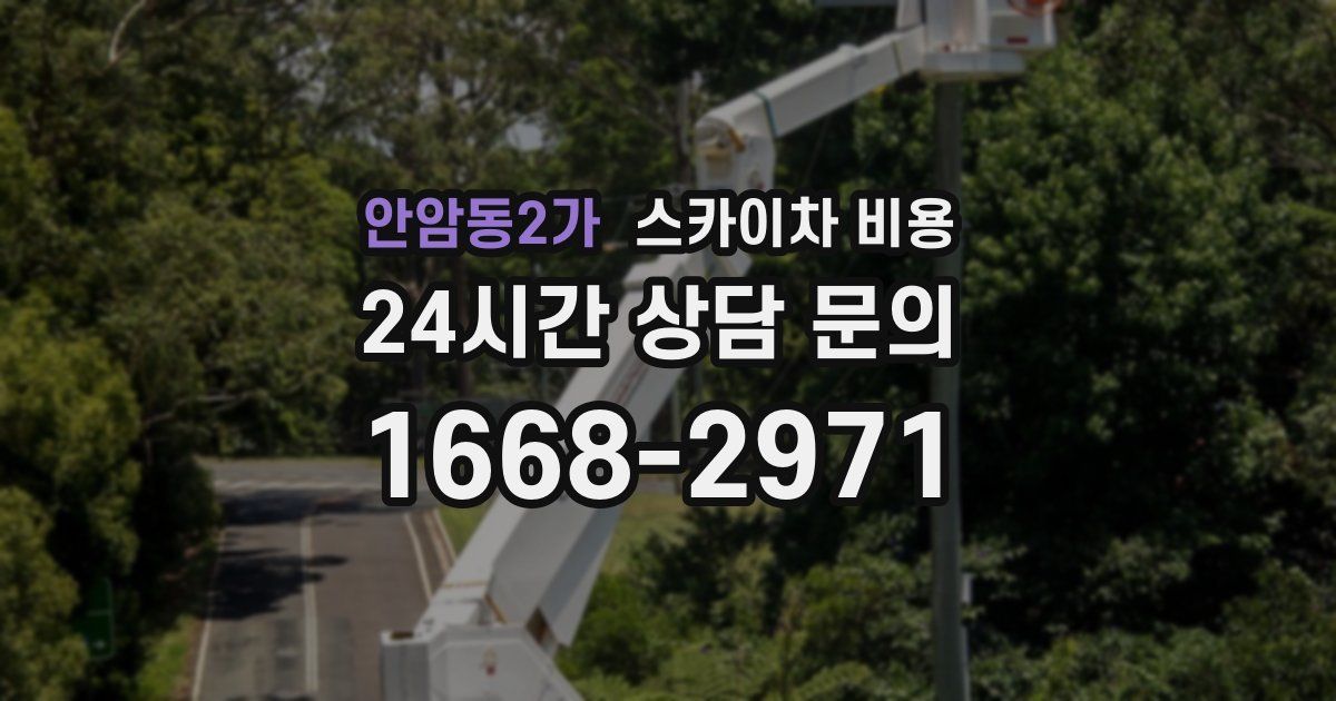 안암동2가 스카이차 비용