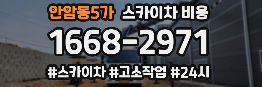 안암동5가 스카이차 비용