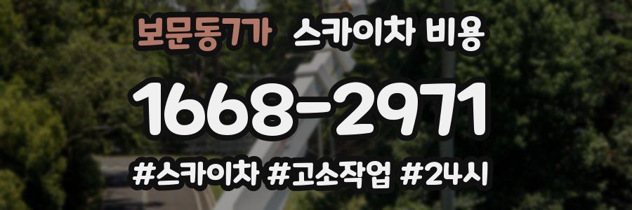 보문동7가 스카이차 비용