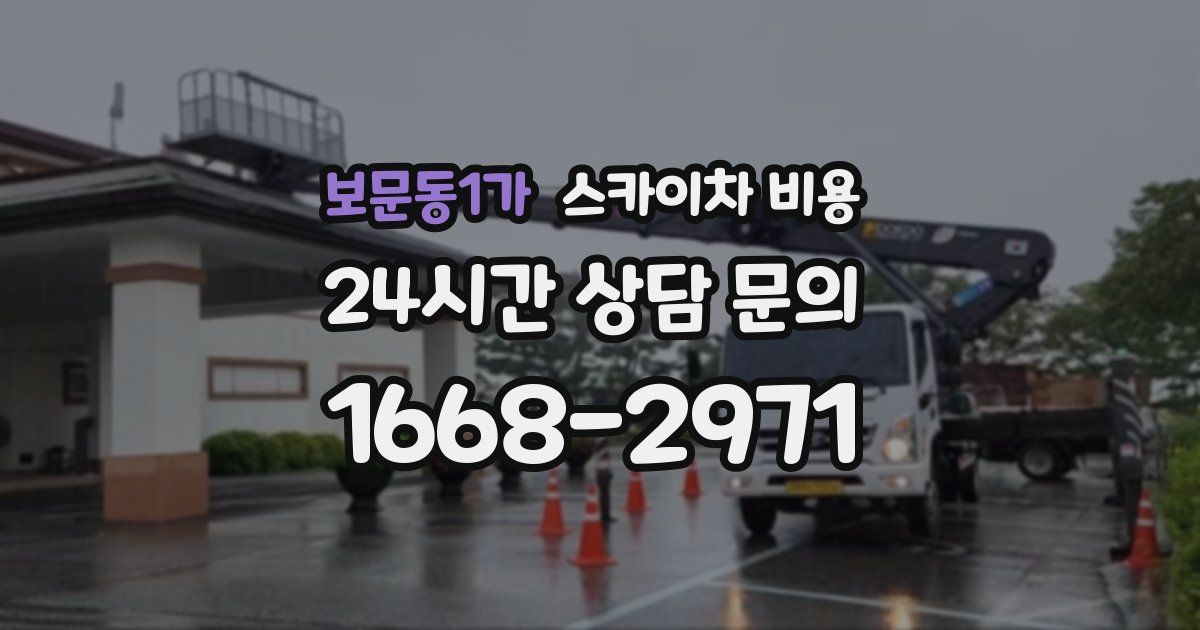 보문동1가 스카이차 비용
