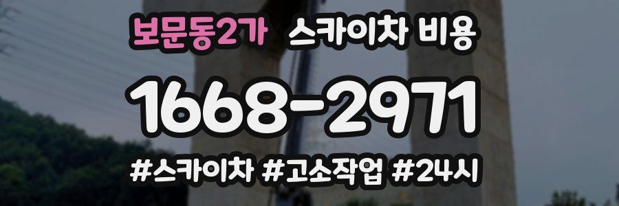 보문동2가 스카이차 비용