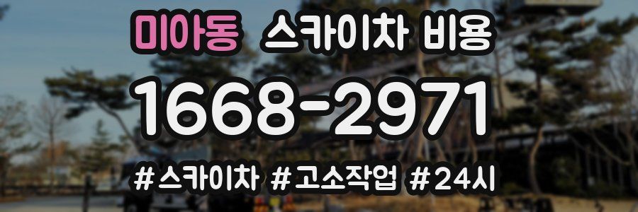 미아동 스카이차 비용