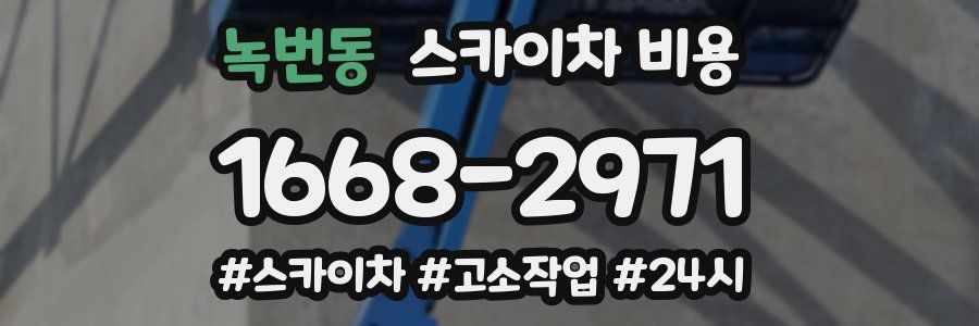 녹번동 스카이차 비용