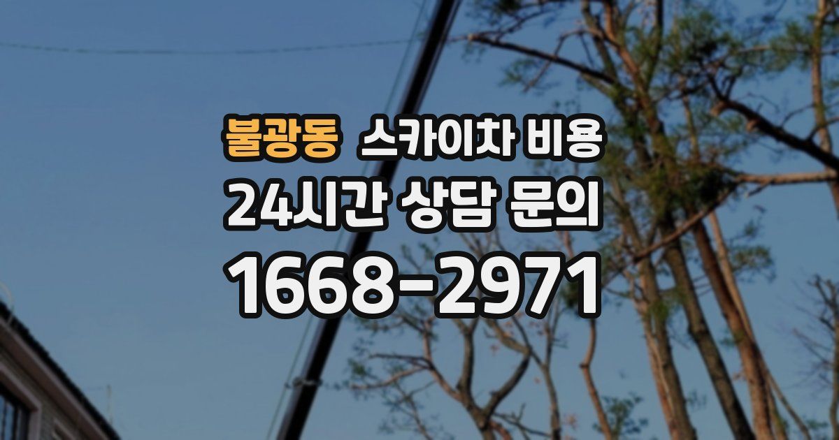 불광동 스카이차 비용