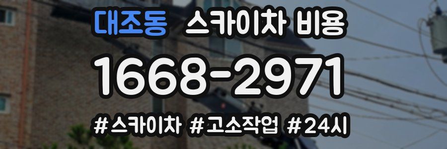 대조동 스카이차 비용