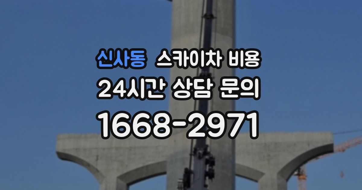 신사동 스카이차 비용