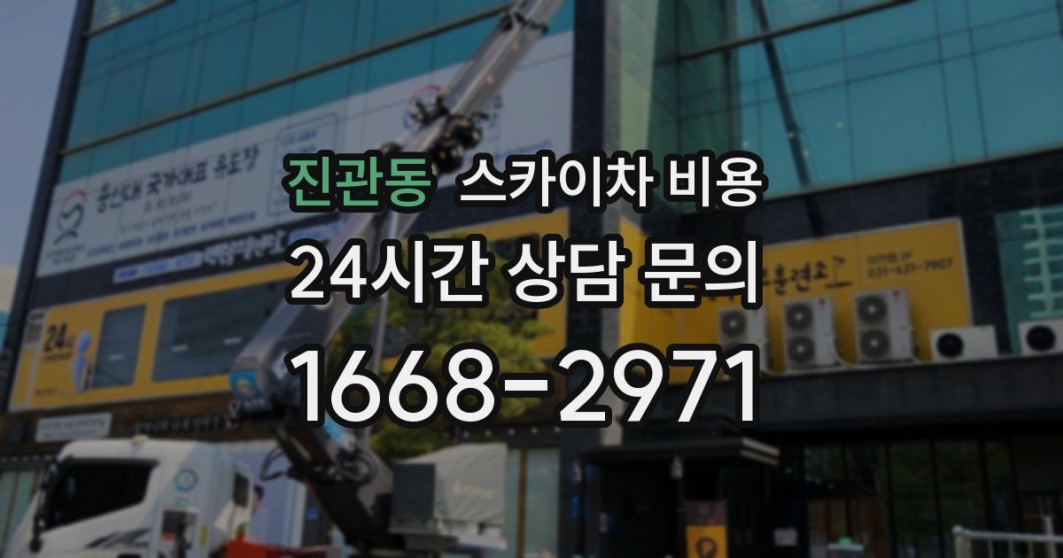 진관동 스카이차 비용