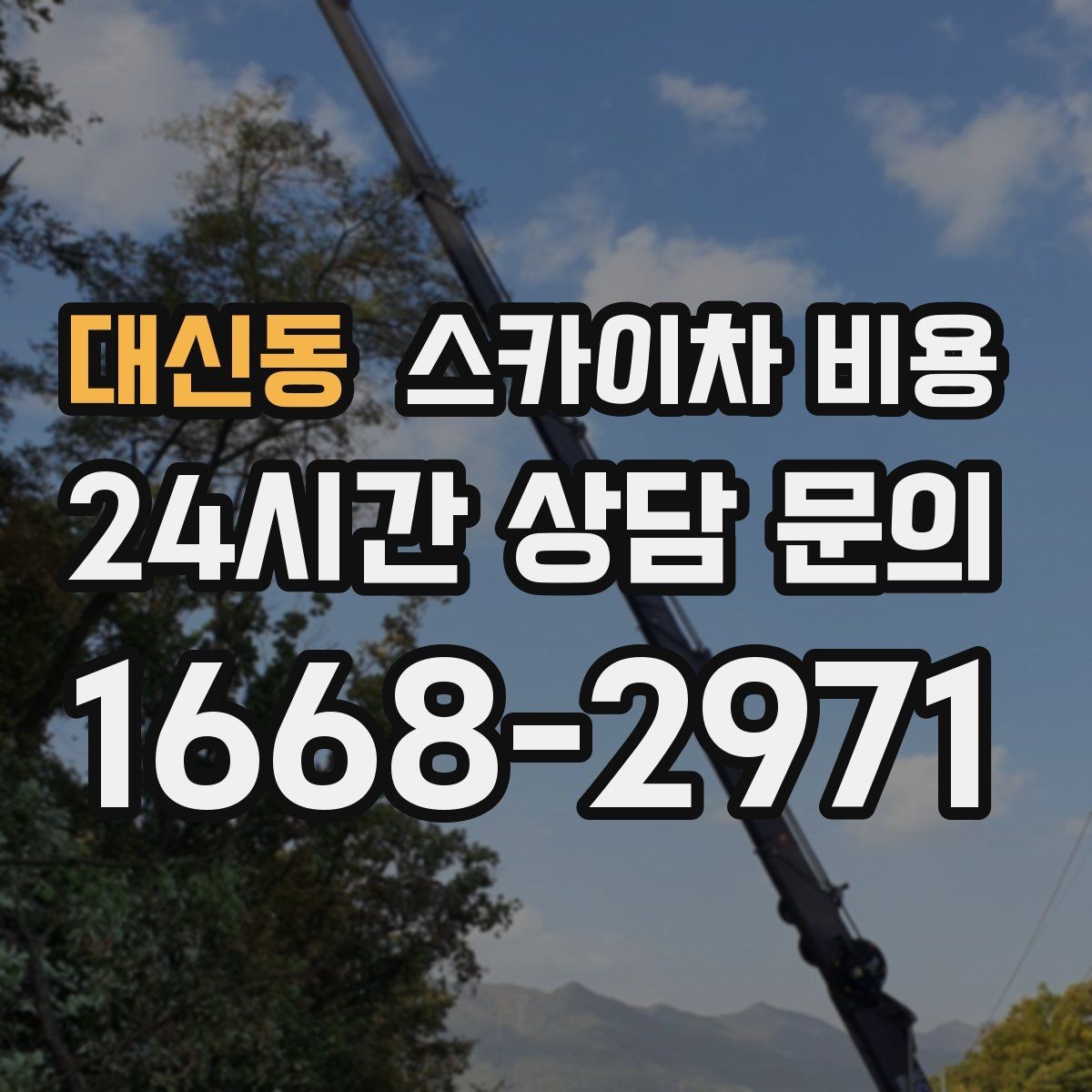 대신동 스카이차 비용 시즌 장식 설치는 작업 시간대이 길어지는 이유